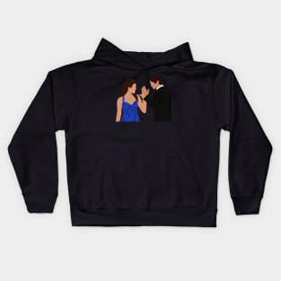 Elena & Damon: Miss Mystic Falls! Sticker Kids Hoodie